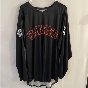 SF Giants Black Long Sleeve Shirt with ‘Sharks' Print